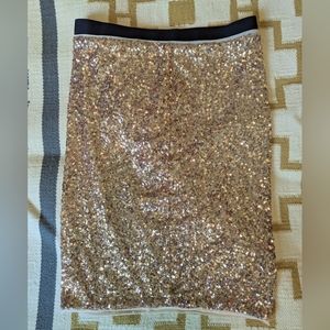 Rachel Roy Gold Sequin Skirt